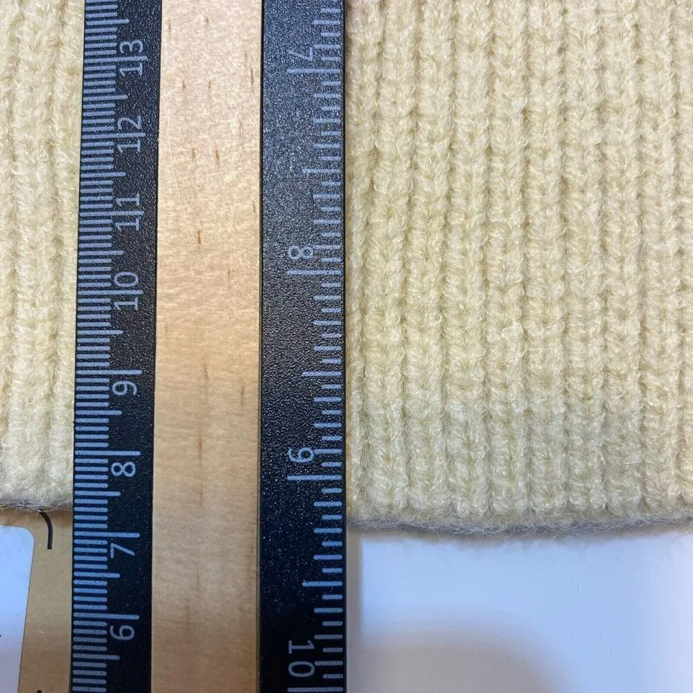 Frye‎ & Co Port Royale Dip Dye Beanie Aubergine Butter Creamy Tan Knit Cap-OSFM